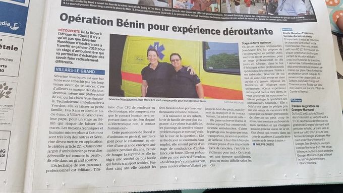 La Broye - 13 Janvier 2018 - Opération Bénin pour expérience déroutante